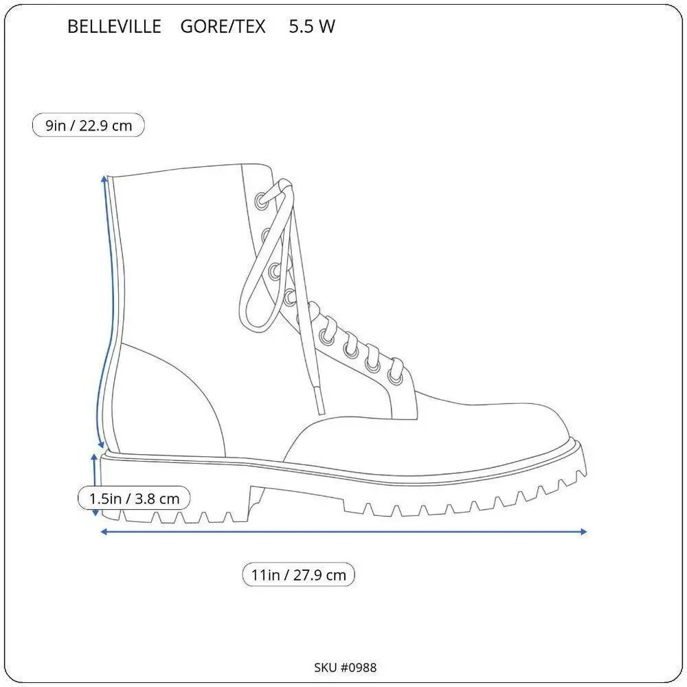 Belleville COLD/WET Intermediate Black VIbram Goretex 5.5  WIDE NEW WITH TAGS